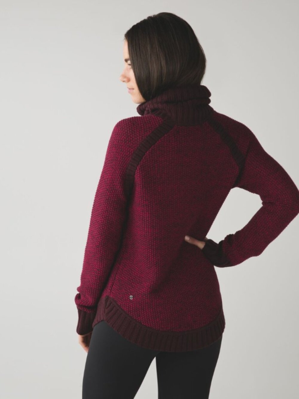 Lululemon Passage To Prana Merino Wool Sweater Berry and Maroon Size 12